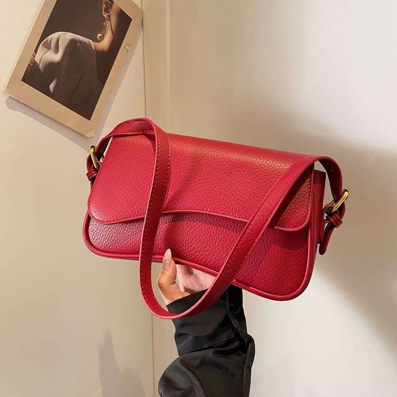 Retro Solid-color Stylish Single-shoulder Crossbody Bag