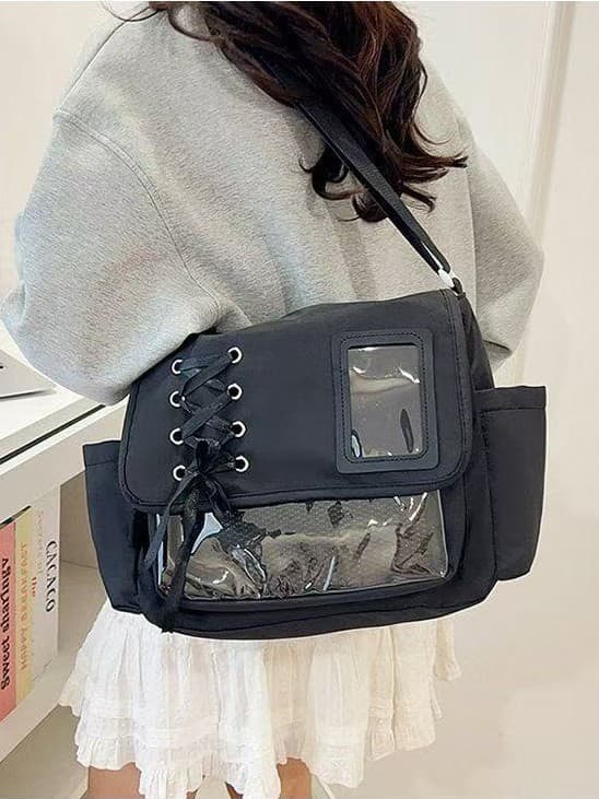 Original Pain Transparent Badge Single-shoulder Crossbody Bag
