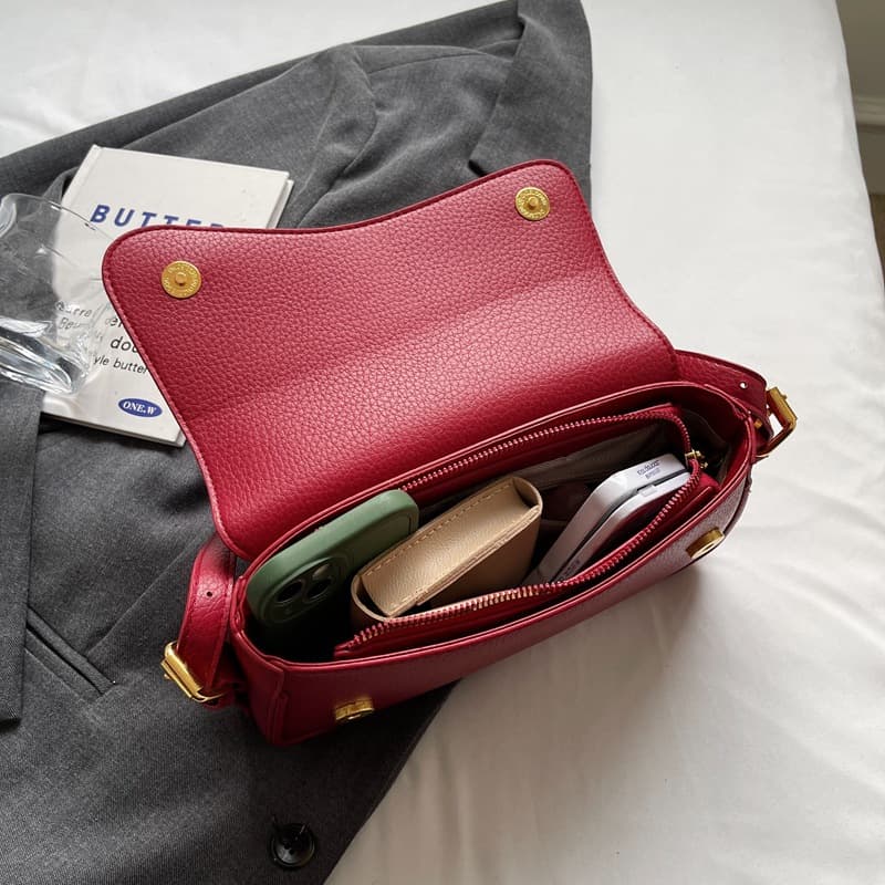 Retro Solid-color Stylish Single-shoulder Crossbody Bag