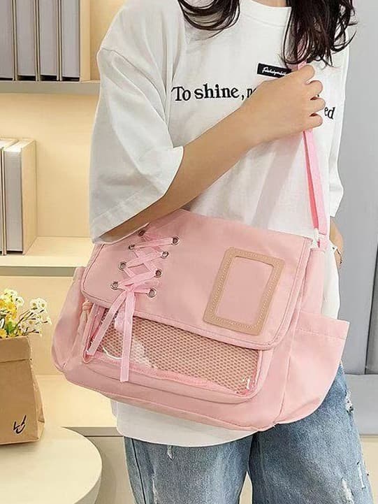 Original Pain Transparent Badge Single-shoulder Crossbody Bag
